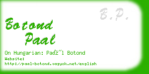 botond paal business card